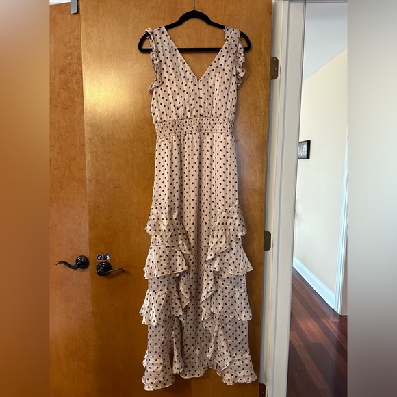 Rachel Roy Polka Dot Maxi Dress with Ruffles - Picture 1 of 3